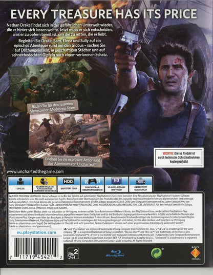 Uncharted 4: A Thief's End - PlayStation 4 Rückseite