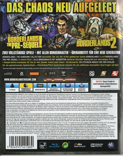 Borderlands: The Handsome Collection - PlayStation 4 Rückseite