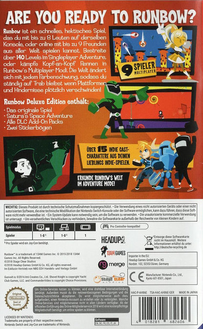 Runbow - Deluxe Edition - Nintendo Switch Rückseite