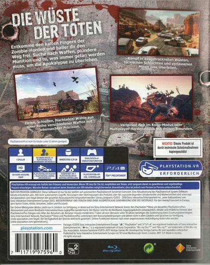 Arizona Sunshine - PlayStation 4 Rückseite