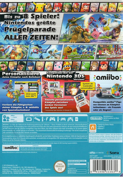 Super Smash Bros. for Wii U - Nintendo Wii U Rückseite