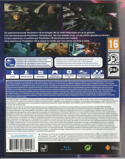 PlayStation VR Worlds - PlayStation 4 Rückseite