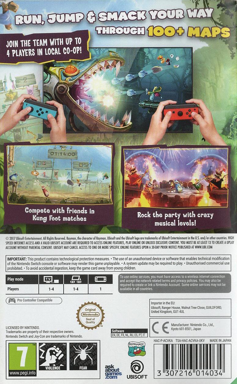 Rayman Legends Definitive Edition - Nintendo Switch Rückseite