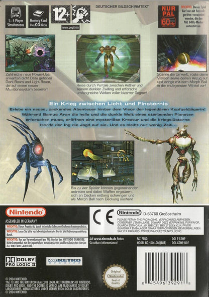 Metroid Prime 2: Echoes - Nintendo GameCube Rückseite