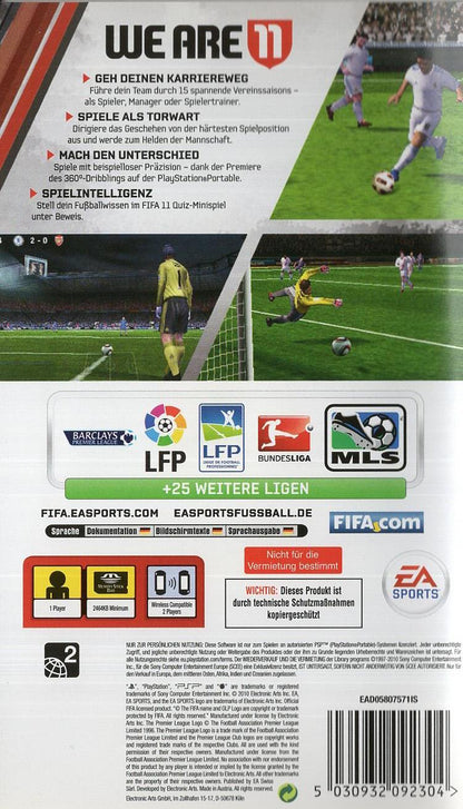 FIFA 11 - PlayStation Portable Rückseite