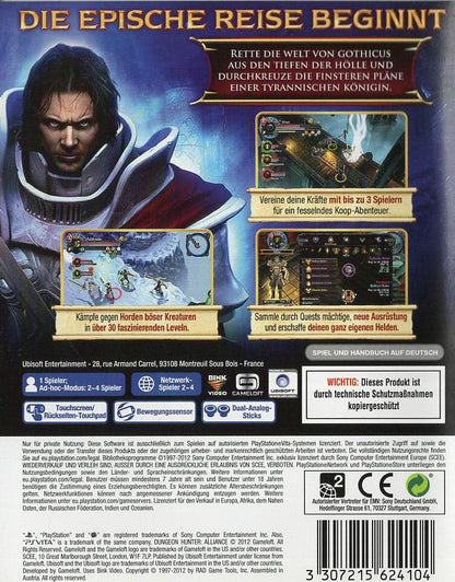 Dungeon Hunter: Alliance - PlayStation Vita Rückseite