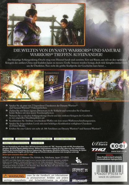 Warriors Orochi - Xbox 360 Rückseite