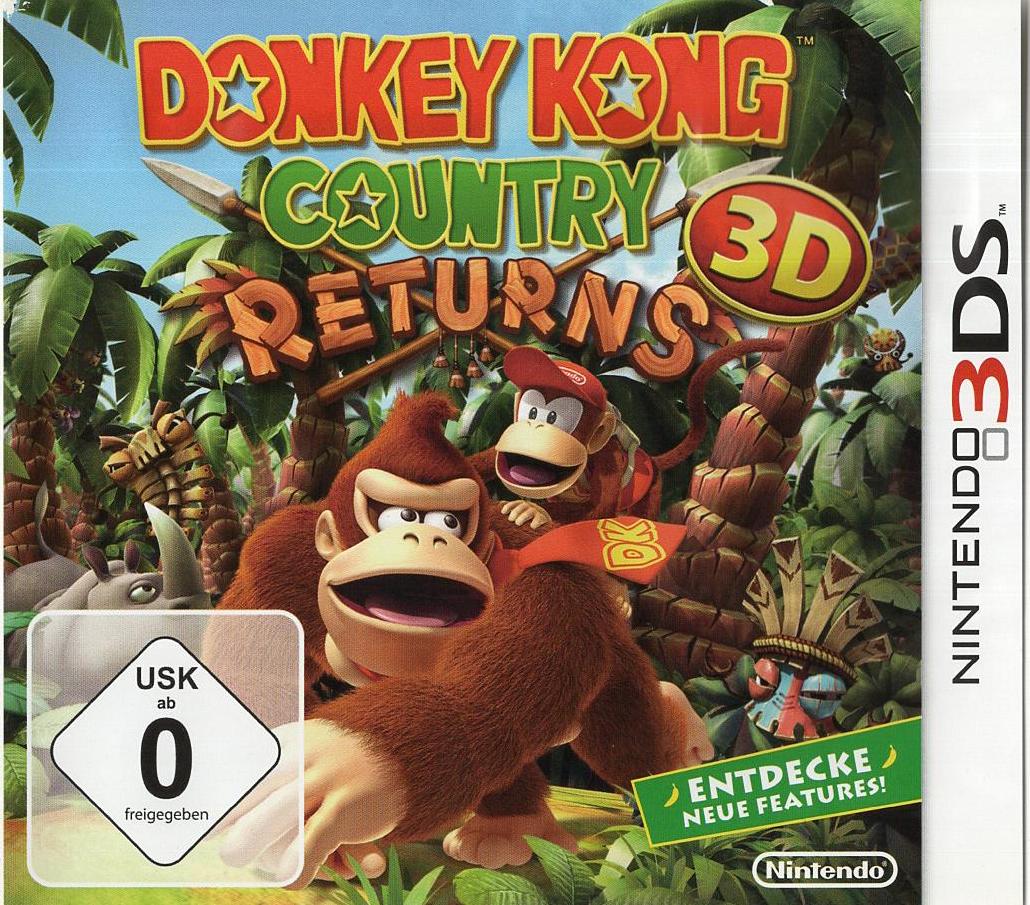 Donkey Kong Country Returns 3D - Nintendo 3DS Vorderseite