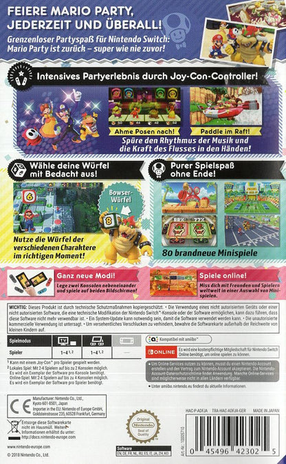 Super Mario Party - Nintendo Switch Rückseite