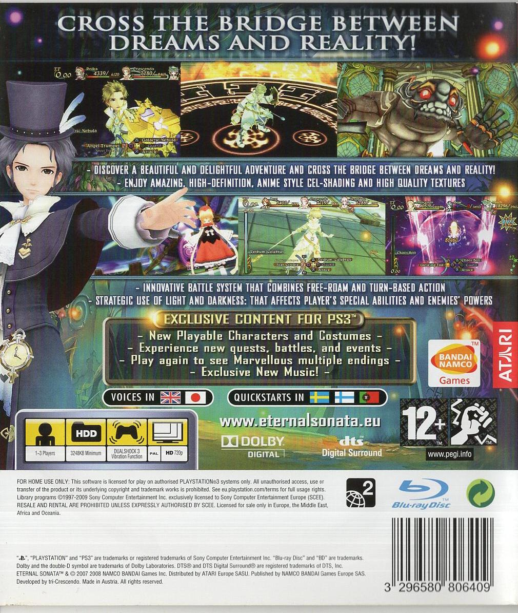 Eternal Sonata - PlayStation 3 Rückseite