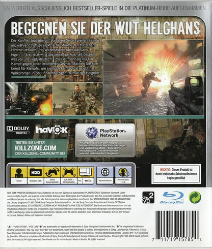 Killzone 2 - PlayStation 3 Rückseite