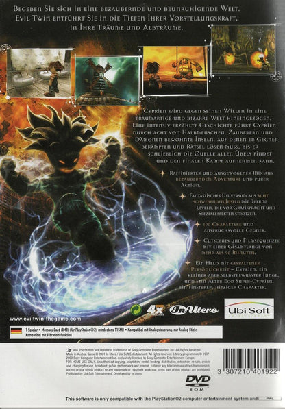 Evil Twin: Cyprien's Chronicles - PlayStation 2 Rückseite