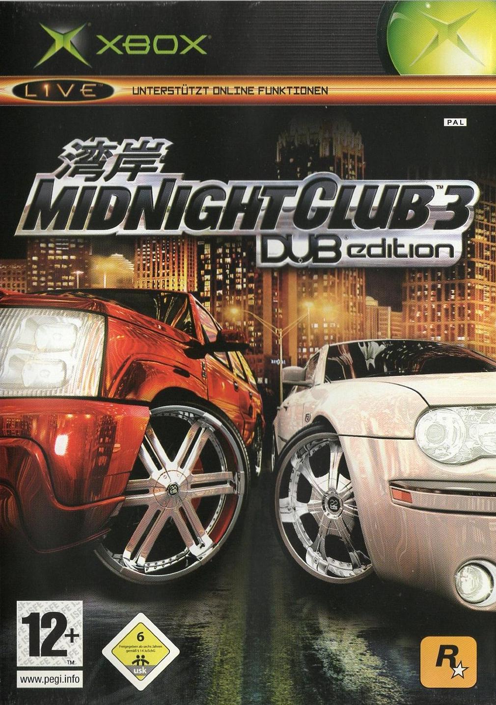 Midnight Club 3: DUB Edition - Xbox Vorderseite
