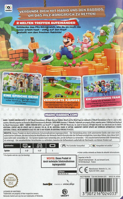 Mario + Rabbids Kingdom Battle - Nintendo Switch Rückseite
