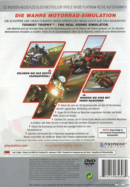 Tourist Trophy: The Real Riding Simulator - PlayStation 2 Rückseite