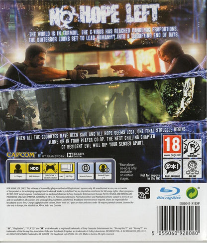 Resident Evil 6 - PlayStation 3 Rückseite