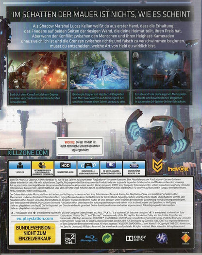 Killzone: Shadow Fall - PlayStation 4 Rückseite