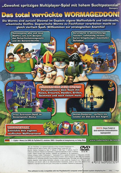 Worms 4: Mayhem - PlayStation 2 Rückseite