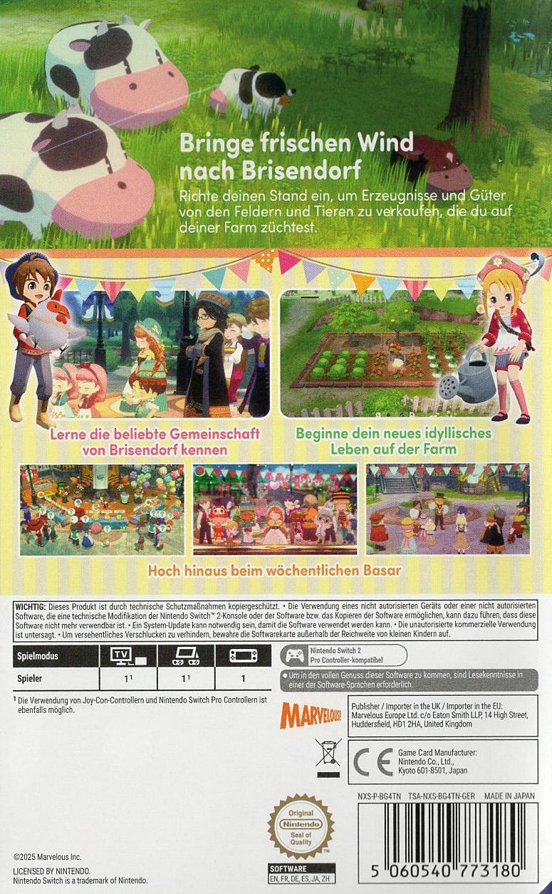 STORY OF SEASONS: Grand Bazaar - Nintendo Switch 2 Rückseite