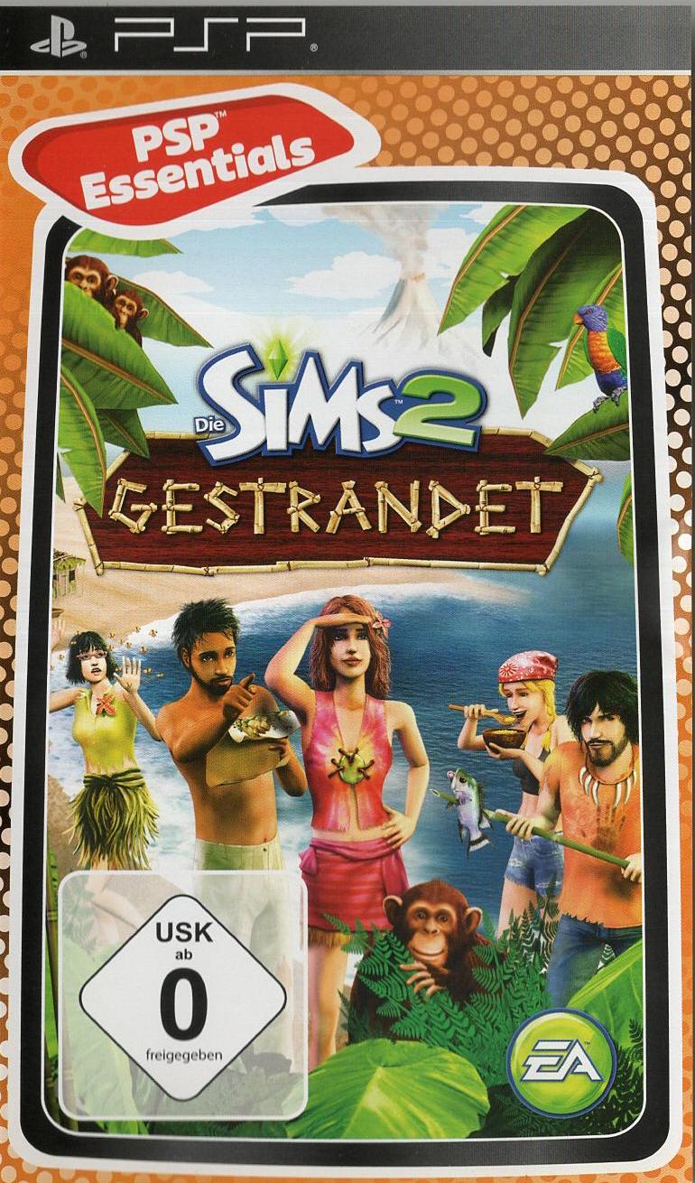 Die Sims 2: Gestrandet - PlayStation Portable Vorderseite