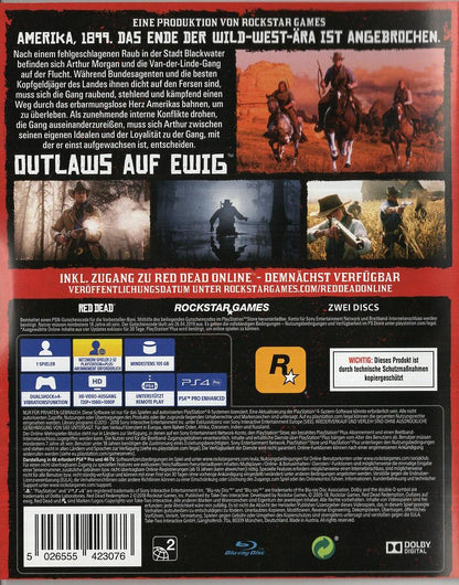 Red Dead Redemption II - PlayStation 4 Rückseite