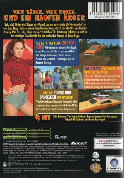 The Dukes of Hazzard: Return of the General Lee - Xbox Rückseite