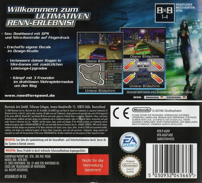 Need for Speed Underground 2 - Nintendo DS Rückseite