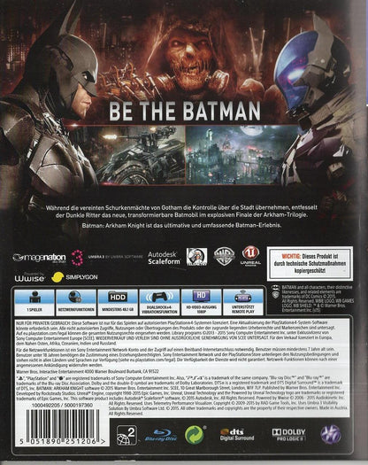Batman: Arkham Knight - PlayStation 4 Rückseite