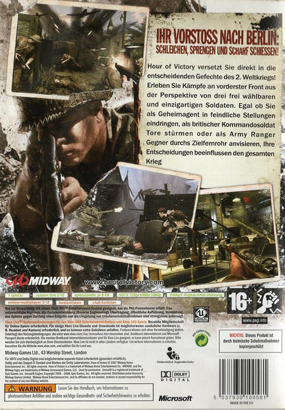 Hour of Victory - Xbox 360 Rückseite