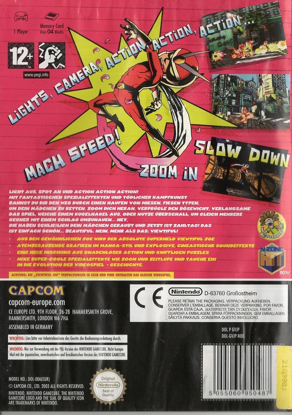 Viewtiful Joe - Nintendo GameCube Rückseite