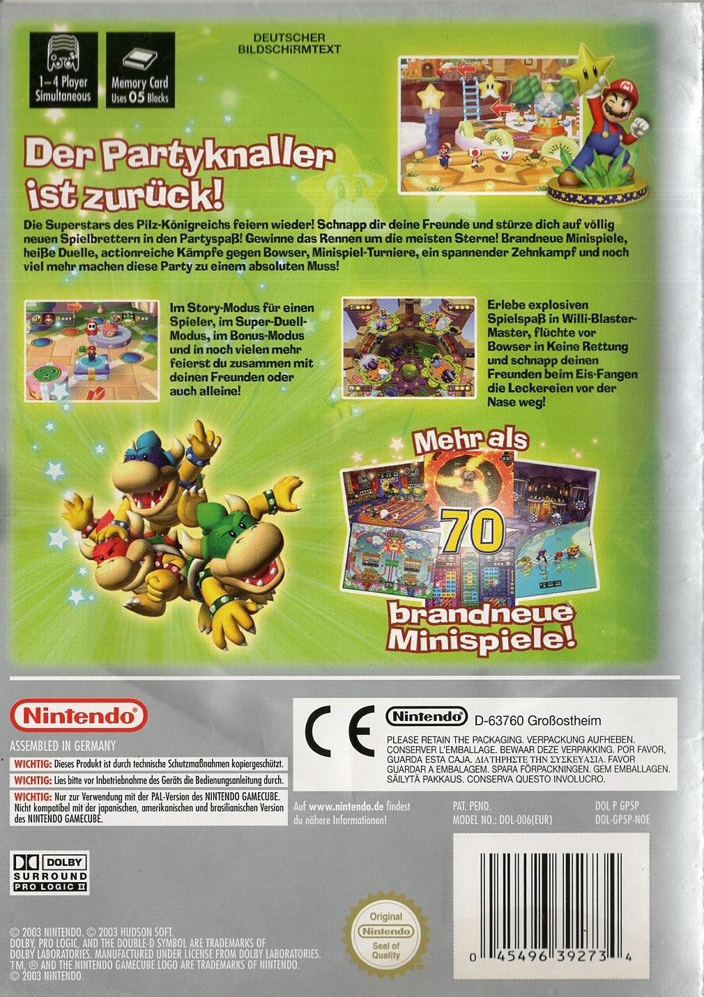 Mario Party 5 - Nintendo GameCube Rückseite