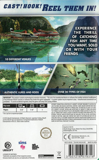 Legendary Fishing - Nintendo Switch Rückseite