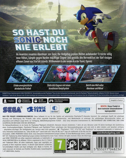 Sonic Frontiers - PlayStation 5 Rückseite