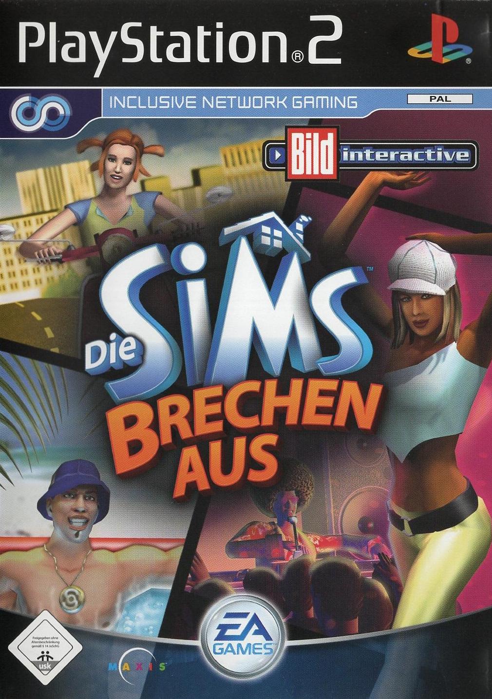 Die Sims brechen aus - PlayStation 2 Vorderseite