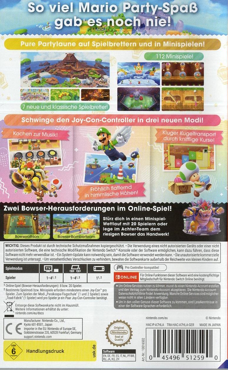 Super Mario Party Jamboree - Nintendo Switch Rückseite
