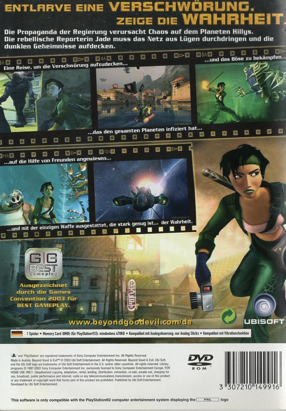 Beyond Good & Evil - PlayStation 2 Rückseite