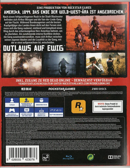 Red Dead Redemption II - PlayStation 4 Rückseite
