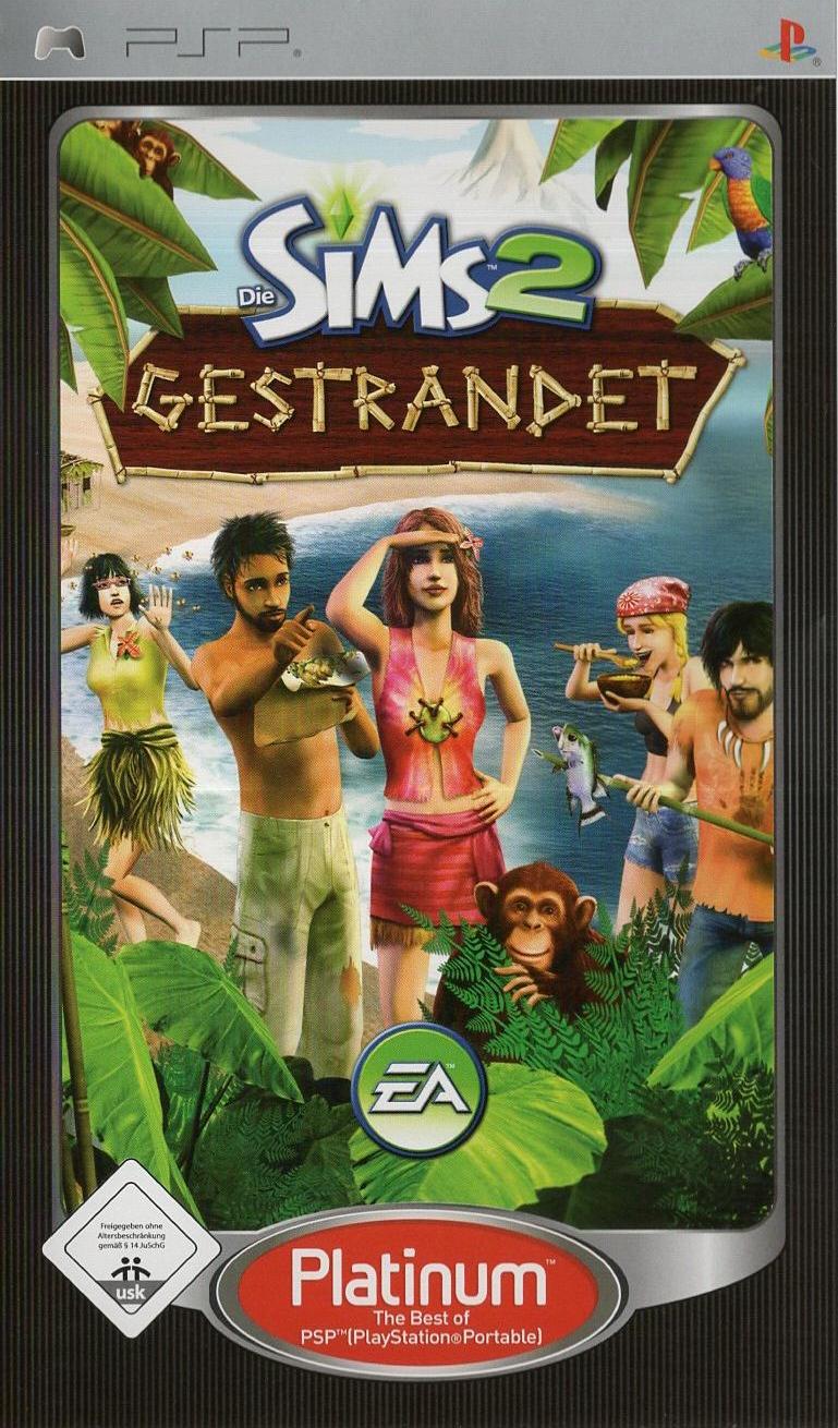 Die Sims 2: Gestrandet - PlayStation Portable Vorderseite