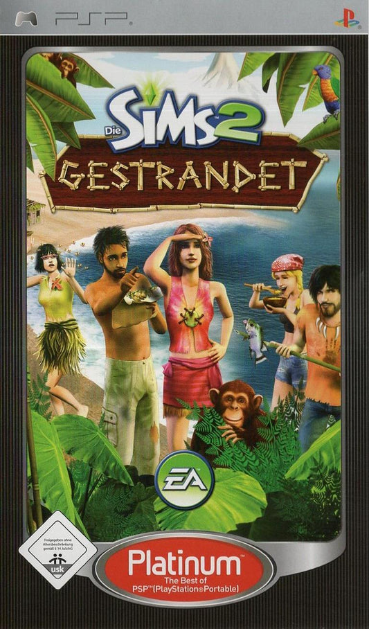 Die Sims 2: Gestrandet - PlayStation Portable Vorderseite