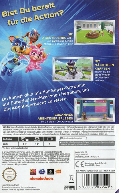 Paw Patrol: Mighty Pups - Die Rettung der Abenteuerbucht - Nintendo Switch Rückseite