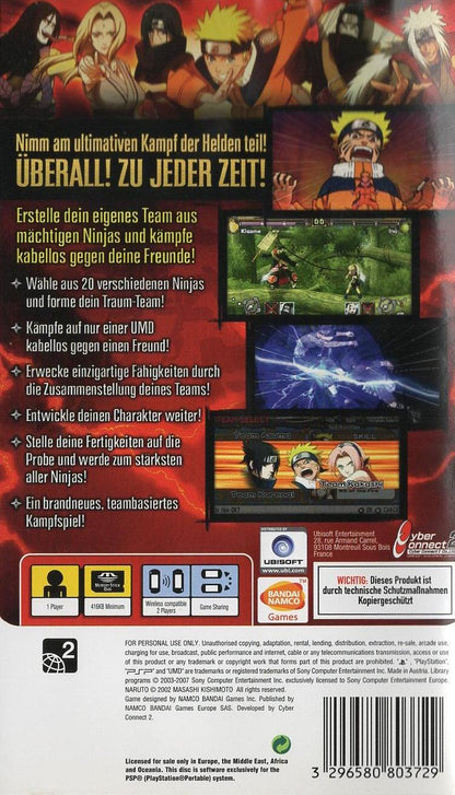 Naruto Ultimate Ninja Heroes - PlayStation Portable Rückseite