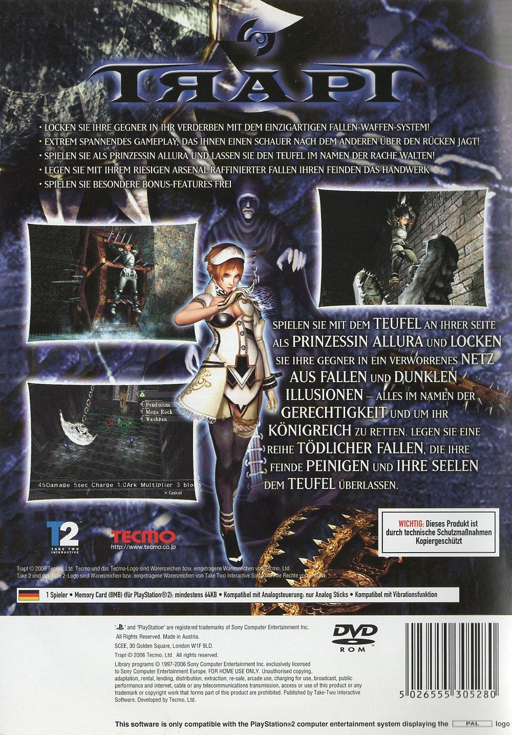 Trapt - PlayStation 2 Rückseite