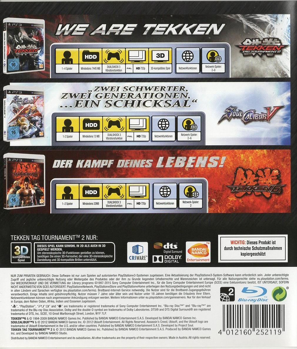 Fighting Edition - PlayStation 3 Rückseite