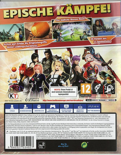 Warriors All-Stars - PlayStation 4 Rückseite
