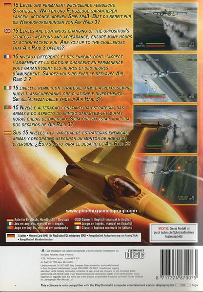 Air Raid 3 - PlayStation 2 Rückseite