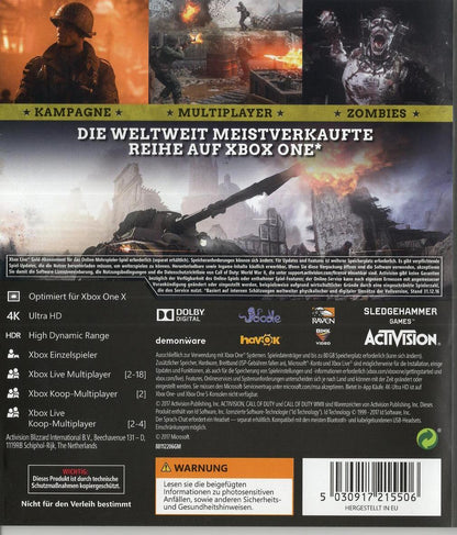Call of Duty: WWII - Xbox One Rückseite