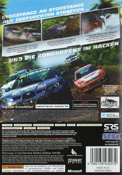Sega Rally - Xbox 360 Rückseite