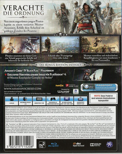 Assassin's Creed IV Black Flag - PlayStation 4 Rückseite