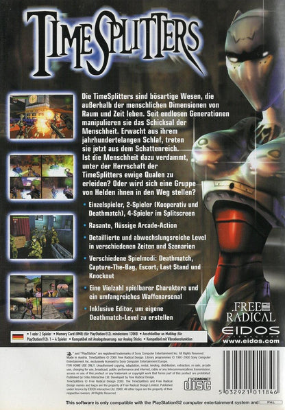 TimeSplitters - PlayStation 2 Rückseite