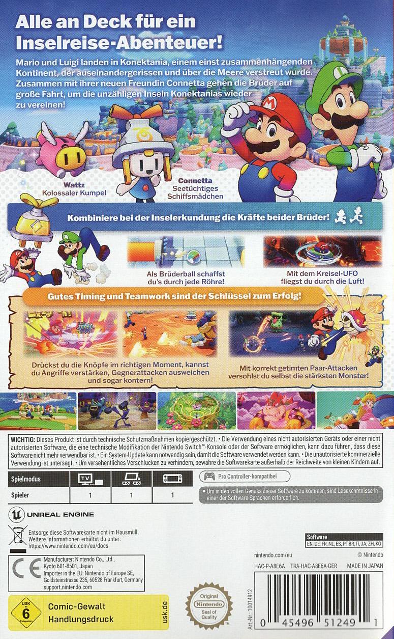 Mario & Luigi: Brothership - Nintendo Switch Rückseite
